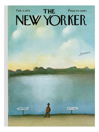 The New Yorker Cover - February 5, 1972 by Saul Steinberg Pricing Limited Edition Print image