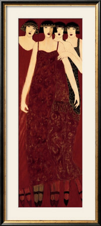 Women In Crimson Gowns by Cynthia Markert Pricing Limited Edition Print image