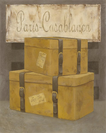 Two Trunks, Paris And Casablanca by Cuca Garcia Pricing Limited Edition Print image