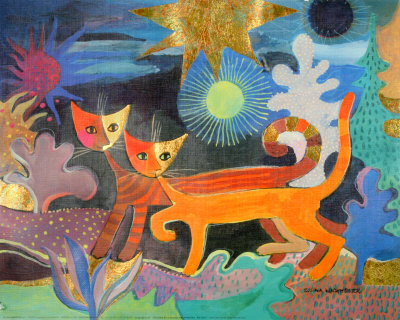 Gatti Nel Paese Delle Meraviglie by Rosina Wachtmeister Pricing Limited Edition Print image