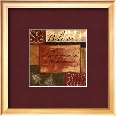 Words To Live By: Believe by Debbie Dewitt Pricing Limited Edition Print image
