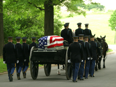 Caisson And Honor Guard On The Way To A Burial Site by Skip Brown Pricing Limited Edition Print image