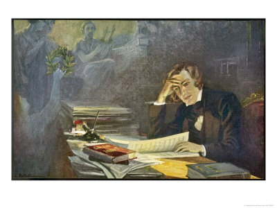 Robert Schumann German Musician Depicted Composing The Dichterliebe by L. Balestrieri Pricing Limited Edition Print image