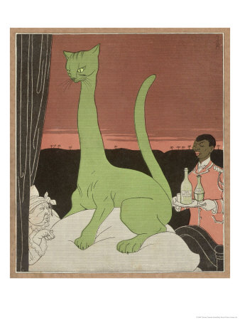 Queen Victoria's South African Nightmare, The Country Is Depicted As A Large Green Cat Sitting by Thomas Theodor Heine Pricing Limited Edition Print image