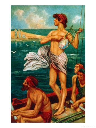 Orpheus Lifted His Harp And Crashed His Cunning Hand Across The Strings by T.H. Robinson Pricing Limited Edition Print image