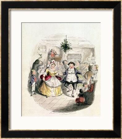 Mr. Fezziwig's Ball, From A Christmas Carol By Charles Dickens (1812-70) 1843 by John Leech Pricing Limited Edition Print image
