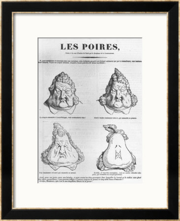 Les Poires, Caricature Of King Louis-Philippe (1773-1850) From Le Charivari by Charles Philipon Pricing Limited Edition Print image