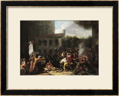 The Storming Of The Bastille And The Arrest Of Joseph Delaunay (1752-94) 1789-93 by Charles Thevenin Pricing Limited Edition Print image