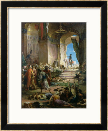 Napoleon Bonaparte (1769-1821) In The Grand Mosque At Cairo by Henri Levy Pricing Limited Edition Print image