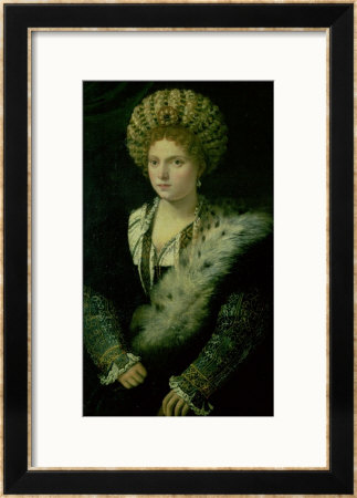 Portrait Of Isabella D'este (1474-1539) by Titian (Tiziano Vecelli) Pricing Limited Edition Print image
