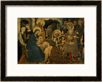 The Adoration Of The Magi, Detail Of Virgin And Child With Three Kings, 1423 by Gentile Da Fabriano Pricing Limited Edition Print image