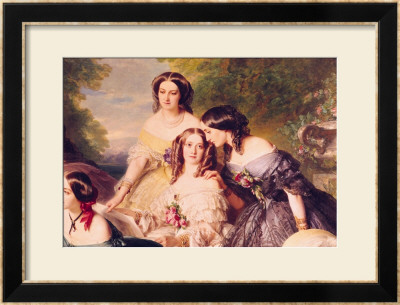 Empress Eugenie And Her Ladies In Waiting, Detail Of Baronness De Malaret by Franz Xavier Winterhalter Pricing Limited Edition Print image