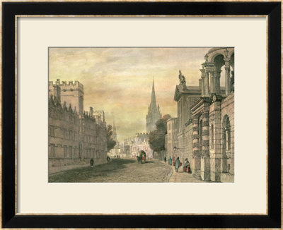 The High Street, Oxford, 1835 by John Skinner Prout Pricing Limited Edition Print image