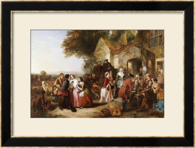 The Arrival Of The Coach, A Roadside Inn A Century Ago, Home, Sweet Home by Thomas Falcon Marshall Pricing Limited Edition Print image