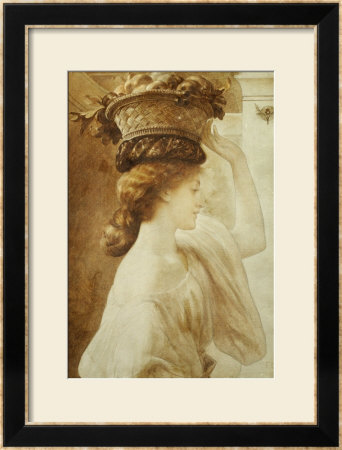 Eucharis, A Girl With A Basket Of Fruit by Frederick Leighton Pricing Limited Edition Print image