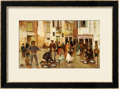 Campiello Delle Mosche, Venice, 1880 by Franz Leo Ruben Pricing Limited Edition Print image