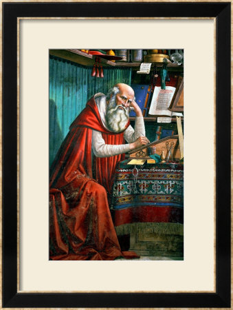 St. Jerome In His Study, 1480 (Detail) by Domenico Ghirlandaio Pricing Limited Edition Print image