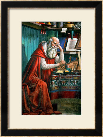 St. Jerome In His Study, 1480 (Detail) by Domenico Ghirlandaio Pricing Limited Edition Print image