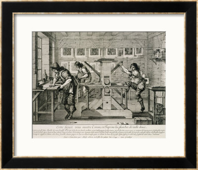 French Printing Press, 1642 by Abraham Bosse Pricing Limited Edition Print image
