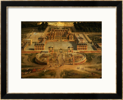 View Of The Chateau, Gardens And Park Of Versailles From The Avenue De Paris by Pierre Patel Pricing Limited Edition Print image