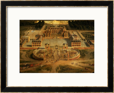 View Of The Chateau, Gardens And Park Of Versailles From The Avenue De Paris by Pierre Patel Pricing Limited Edition Print image