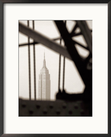 Empire State Building Through Manhattan Bridge by John Glembin Pricing Limited Edition Print image