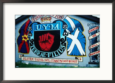 Protestant Sectarian Mural On Newtownards Road, Belfast, Antrim, Northern Ireland by Tony Wheeler Pricing Limited Edition Print image