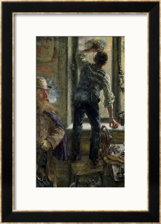 Breakfast At The Cafe, 1894 by Adolph Von Menzel Pricing Limited Edition Print image