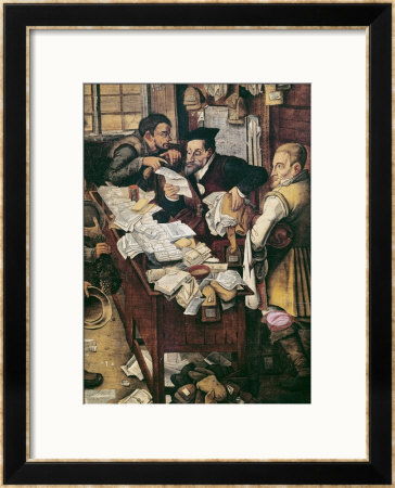 The Payment Of The Yearly Dues by Pieter Brueghel The Younger Pricing Limited Edition Print image