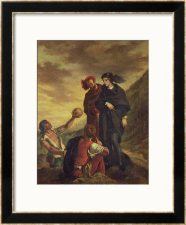 Hamlet And Horatio In The Cemetery, 1839 by Eugene Delacroix Pricing Limited Edition Print image