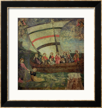 Christ Walking On The Water, After The Navicella By Giotto by Antoniazzo Romano Pricing Limited Edition Print image