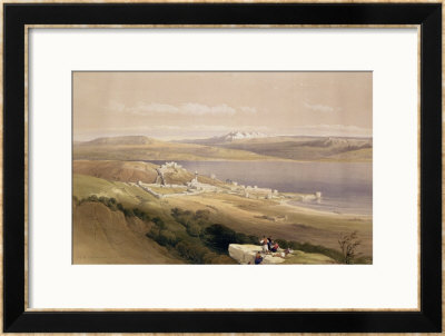 City Of Tiberias On The Sea Of Galilee, April 22Nd 1839, Plate 38 From Volume I Of The Holy Land by David Roberts Pricing Limited Edition Print image
