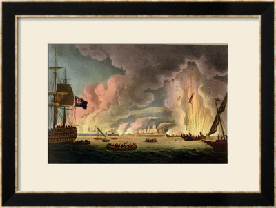 Destruction Of The French Fleet At Toulon, 18Th December 1793, Naval Achievements by Thomas Whitcombe Pricing Limited Edition Print image