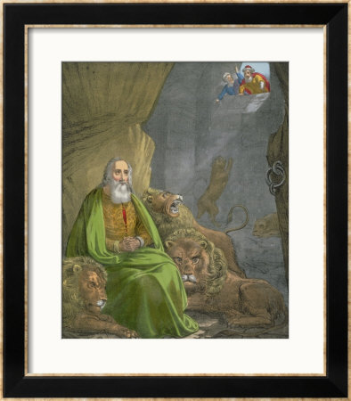 Daniel In The Lions' Den, From A Bible Printed By Edward Gover, 1870S by Siegfried Detler Bendixen Pricing Limited Edition Print image