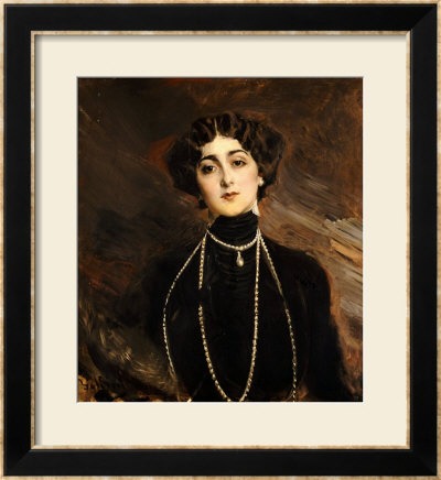 Portrait Of Lina Cavalieri, Circa 1901 by Giovanni Boldini Pricing Limited Edition Print image