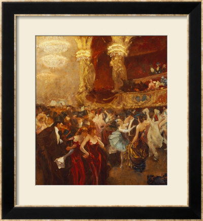 The Masked Ball At L'opera by Charles Hermans Pricing Limited Edition Print image