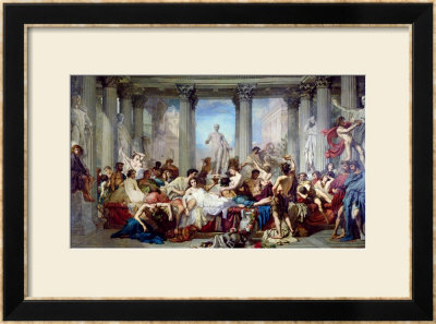 The Romans Of The Decadence, 1847 by Thomas Couture Pricing Limited Edition Print image