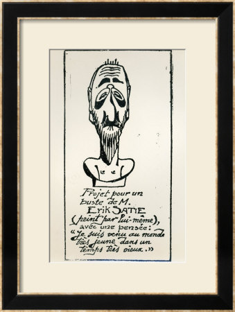 Self Portrait, Early 20Th Century by Erik Satie Pricing Limited Edition Print image