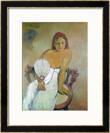 Girl With Fan, 1902 by Paul Gauguin Pricing Limited Edition Print image