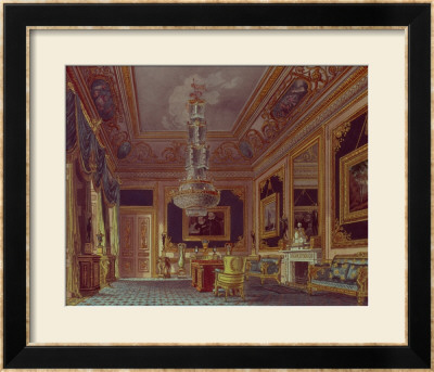 The Blue Velvet Room, Carlton House From Pyne's Royal Residences, 1818 by William Henry Pyne Pricing Limited Edition Print image