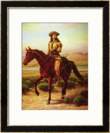 William Frederick Cody, Called Buffalo Bill (1846-1917) On His Horse Charlie by William De La Montagne Cary Pricing Limited Edition Print image