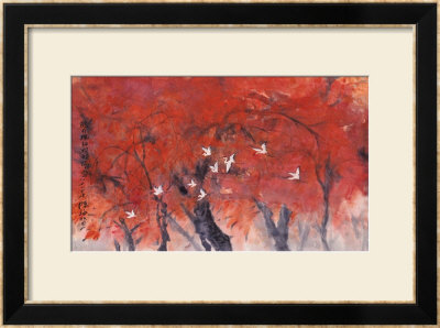 Dancing In Maple Wood by Haizann Chen Pricing Limited Edition Print image