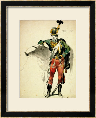 A Hussar Of The 9Th Regiment, Light Cavalry Dress, 1835-48 by Johan Baptiste Heinefetter Pricing Limited Edition Print image