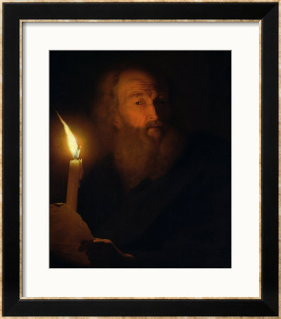 Man With A Candle by Godfried Schalken Or Schalcken Pricing Limited Edition Print image