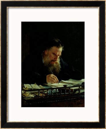 Portrait Of Lev Tolstoy (1828-1910) by Nikolai Nikolajevitch Gay Pricing Limited Edition Print image