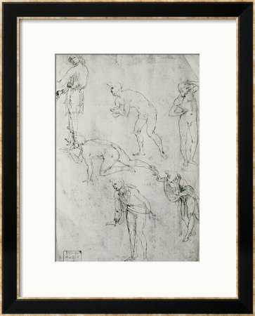 Six Figures, Study For An Epiphany by Leonardo Da Vinci Pricing Limited Edition Print image