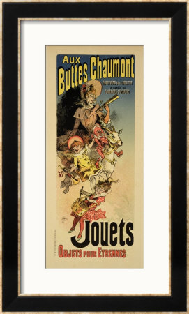 Reproduction Of A Poster Advertising New Year Gifts At The Buttes Chaumont by Jules Chéret Pricing Limited Edition Print image
