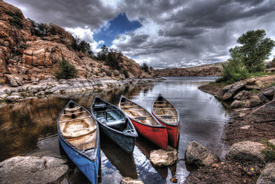 Canoe Break by Bob Larson Pricing Limited Edition Print image