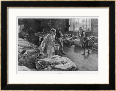 In Scutari Florence Nightingale Attends To A Patient by William Hatherell Pricing Limited Edition Print image