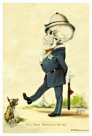 Death Walks A Beat by F. Frusius M.D. Pricing Limited Edition Print image